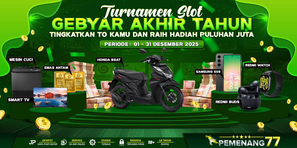 PEMENANG TURNAMENT SLOT MINGGUAN PEMENANG77